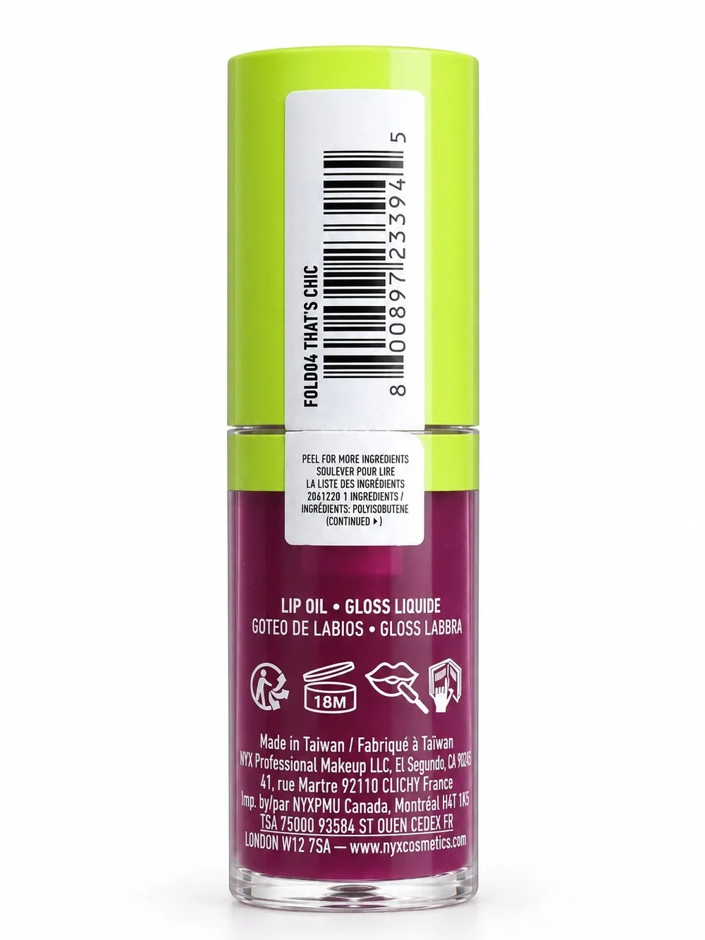 NYX Fat Oil Lip Drip Lip Oil in That’s Chic 4.8ml BRAND NEW/SEALED